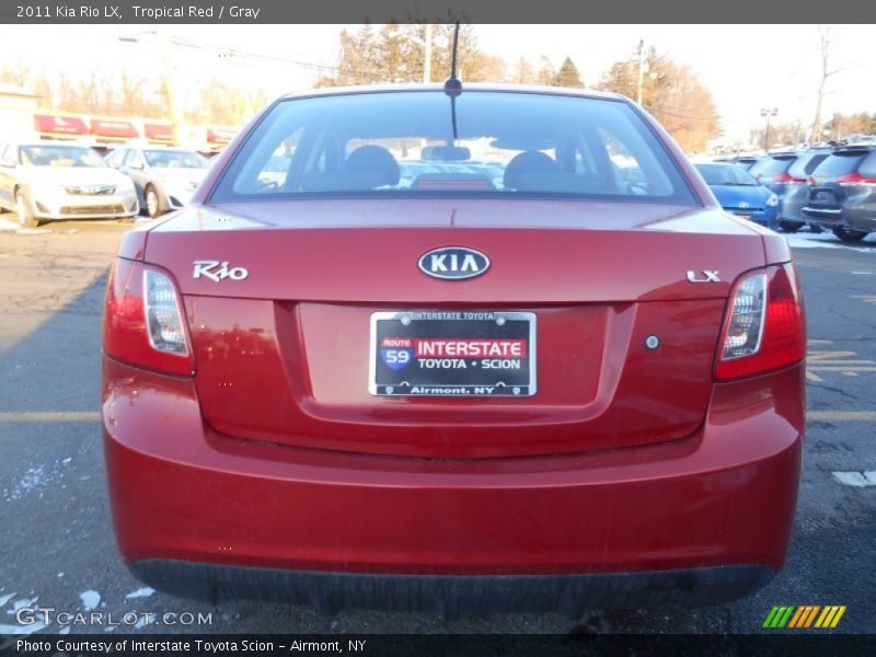 Tropical Red / Gray 2011 Kia Rio LX