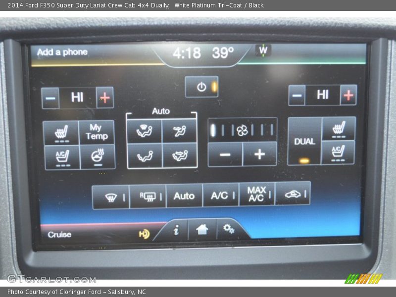 White Platinum Tri-Coat / Black 2014 Ford F350 Super Duty Lariat Crew Cab 4x4 Dually