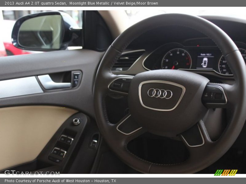 Moonlight Blue Metallic / Velvet Beige/Moor Brown 2013 Audi A4 2.0T quattro Sedan