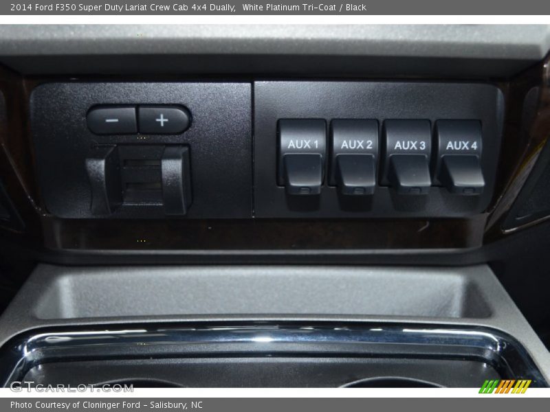White Platinum Tri-Coat / Black 2014 Ford F350 Super Duty Lariat Crew Cab 4x4 Dually