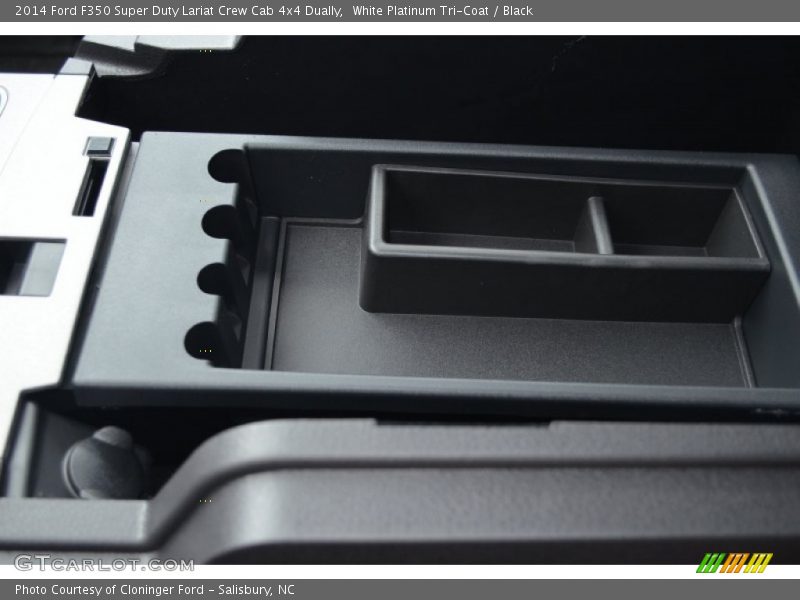 White Platinum Tri-Coat / Black 2014 Ford F350 Super Duty Lariat Crew Cab 4x4 Dually