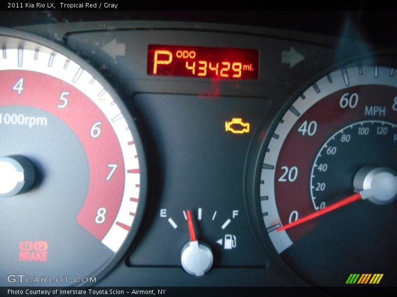 Tropical Red / Gray 2011 Kia Rio LX