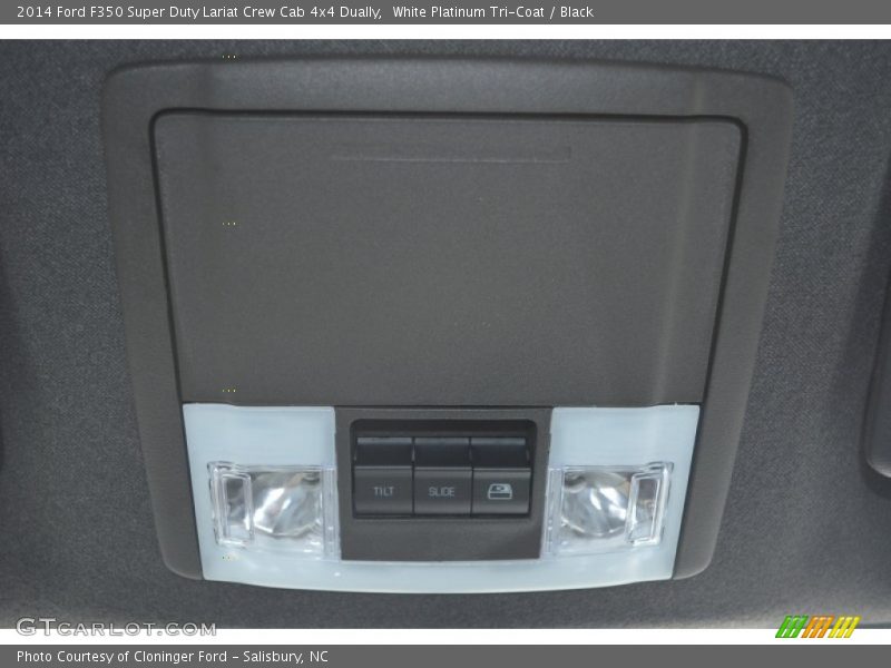 White Platinum Tri-Coat / Black 2014 Ford F350 Super Duty Lariat Crew Cab 4x4 Dually