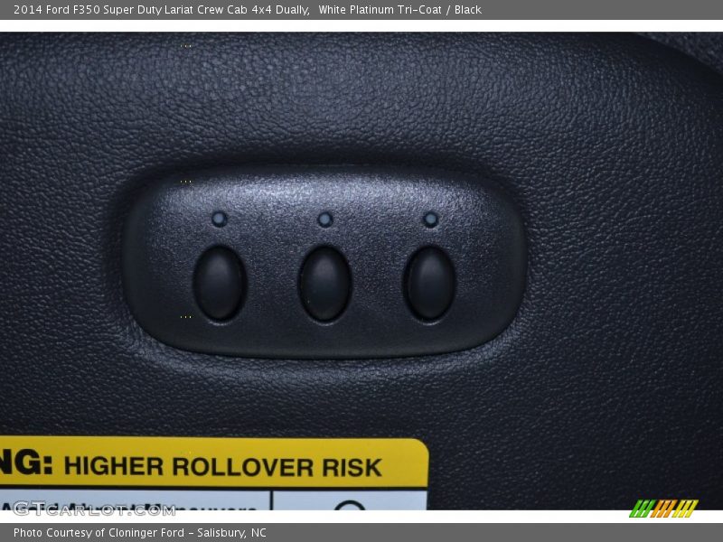 White Platinum Tri-Coat / Black 2014 Ford F350 Super Duty Lariat Crew Cab 4x4 Dually