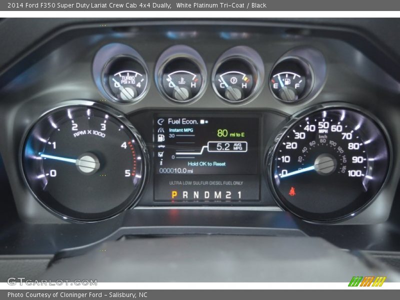 White Platinum Tri-Coat / Black 2014 Ford F350 Super Duty Lariat Crew Cab 4x4 Dually