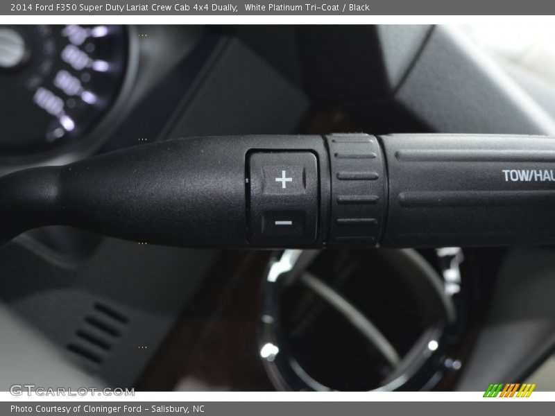 White Platinum Tri-Coat / Black 2014 Ford F350 Super Duty Lariat Crew Cab 4x4 Dually