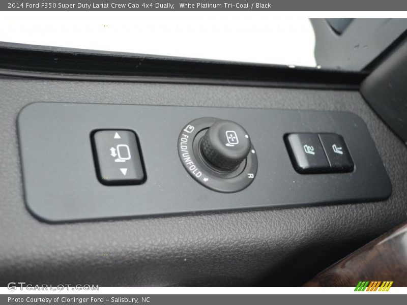 White Platinum Tri-Coat / Black 2014 Ford F350 Super Duty Lariat Crew Cab 4x4 Dually