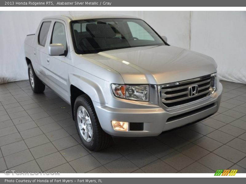 Alabaster Silver Metallic / Gray 2013 Honda Ridgeline RTS
