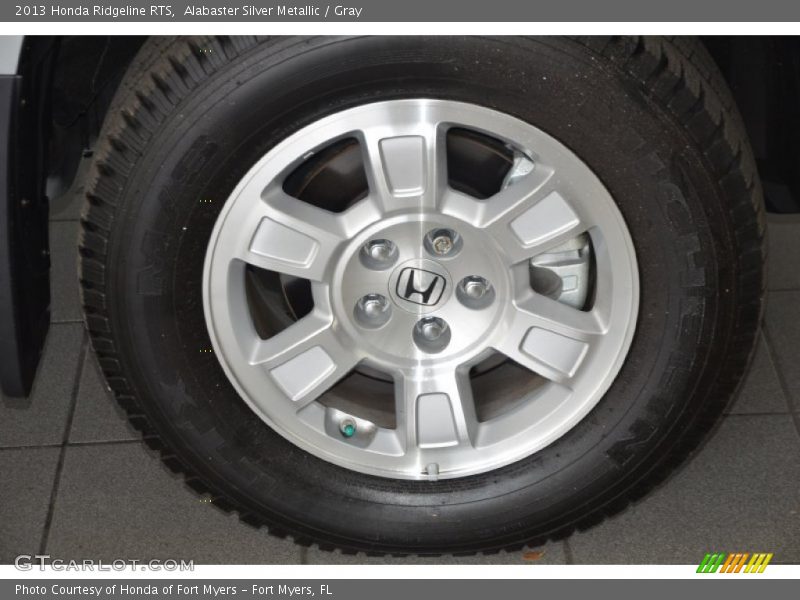 Alabaster Silver Metallic / Gray 2013 Honda Ridgeline RTS