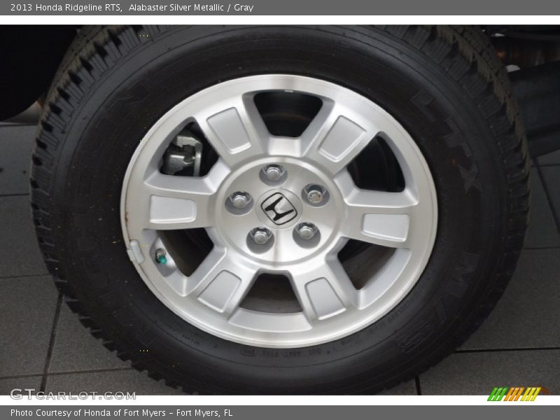 Alabaster Silver Metallic / Gray 2013 Honda Ridgeline RTS
