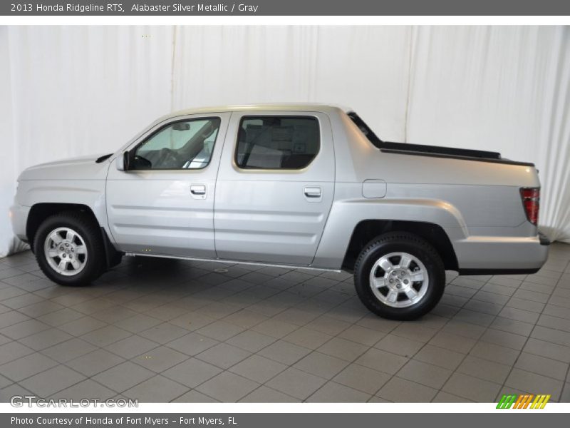 Alabaster Silver Metallic / Gray 2013 Honda Ridgeline RTS