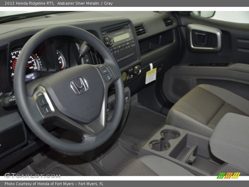 Alabaster Silver Metallic / Gray 2013 Honda Ridgeline RTS