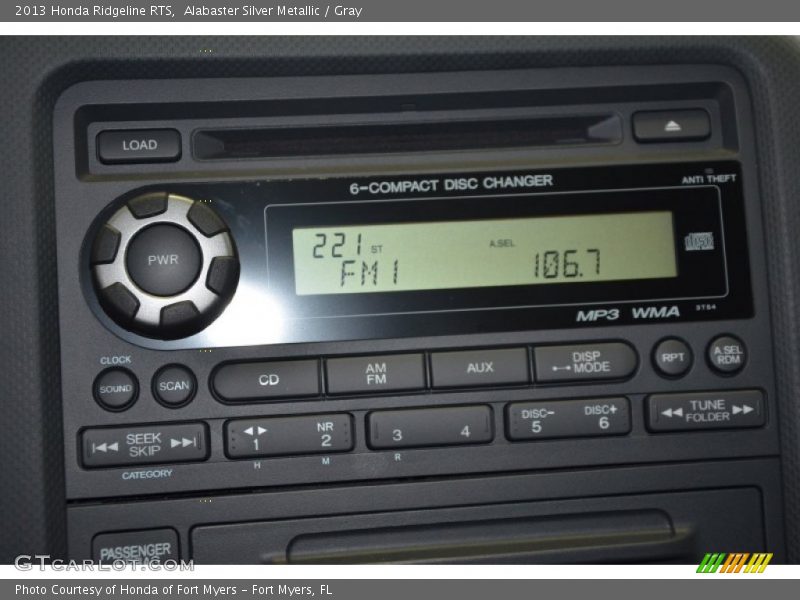 Alabaster Silver Metallic / Gray 2013 Honda Ridgeline RTS