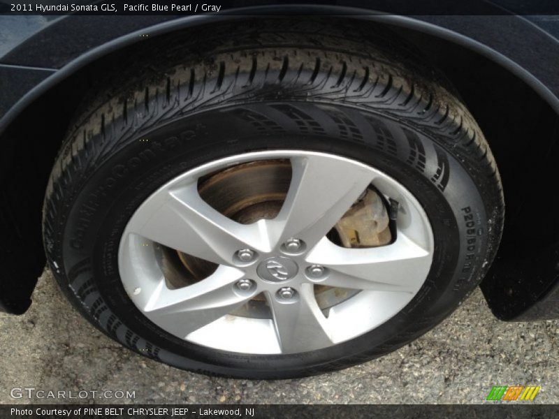 Pacific Blue Pearl / Gray 2011 Hyundai Sonata GLS