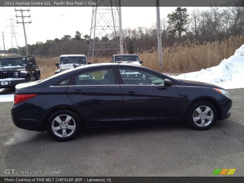 Pacific Blue Pearl / Gray 2011 Hyundai Sonata GLS