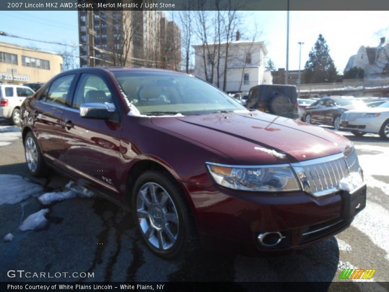 Merlot Metallic / Light Stone 2007 Lincoln MKZ AWD Sedan