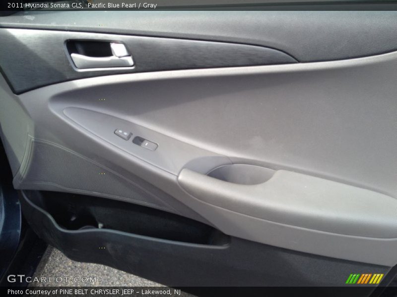 Pacific Blue Pearl / Gray 2011 Hyundai Sonata GLS