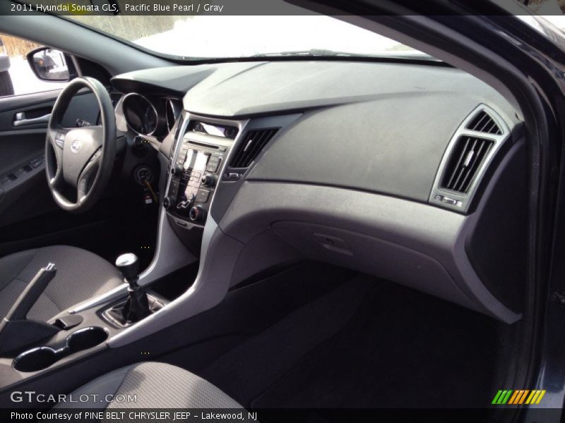 Pacific Blue Pearl / Gray 2011 Hyundai Sonata GLS
