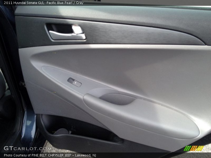 Pacific Blue Pearl / Gray 2011 Hyundai Sonata GLS