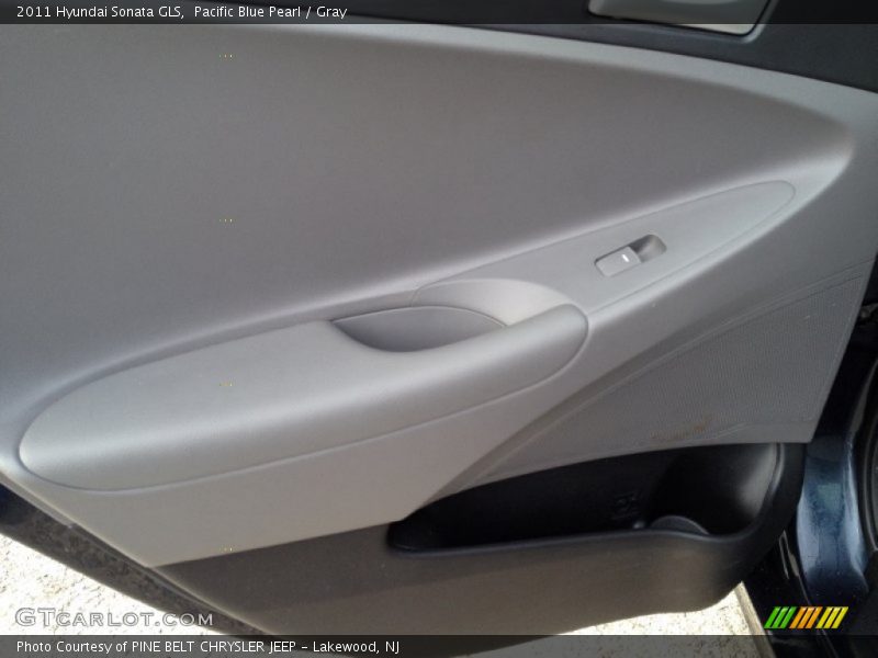 Pacific Blue Pearl / Gray 2011 Hyundai Sonata GLS
