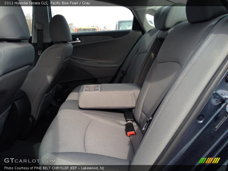 Pacific Blue Pearl / Gray 2011 Hyundai Sonata GLS