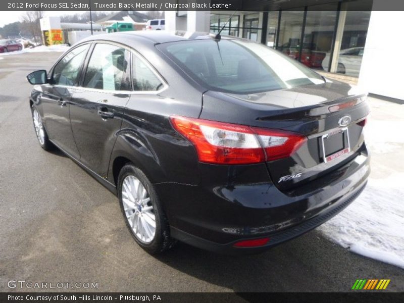 Tuxedo Black Metallic / Charcoal Black Leather 2012 Ford Focus SEL Sedan