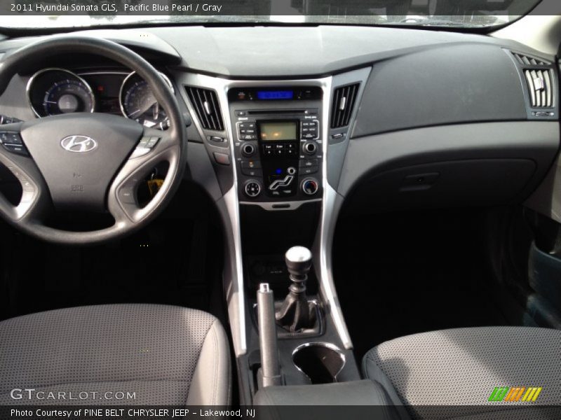 Pacific Blue Pearl / Gray 2011 Hyundai Sonata GLS