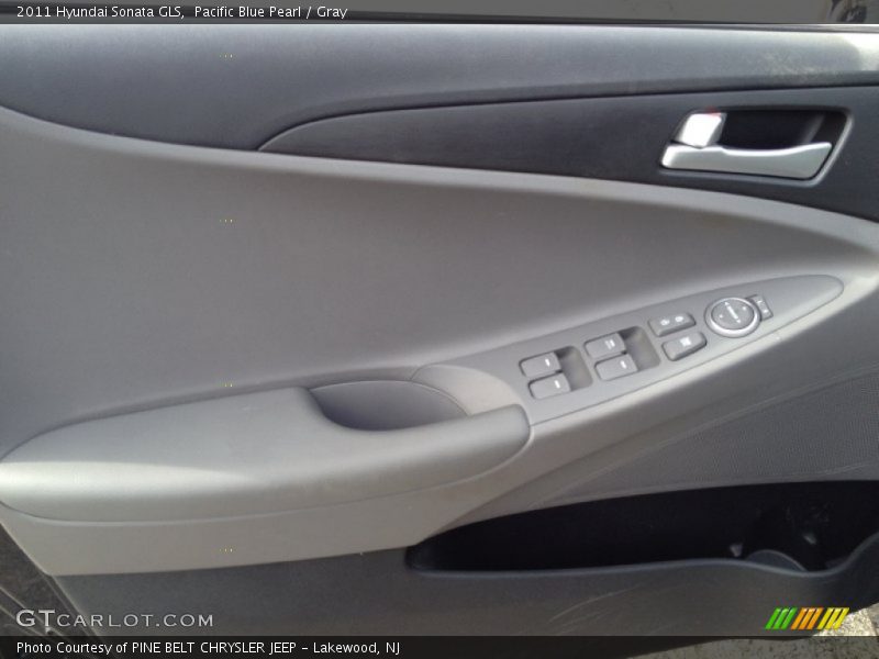 Pacific Blue Pearl / Gray 2011 Hyundai Sonata GLS