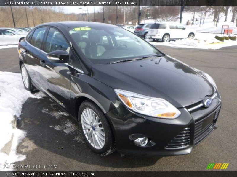 Tuxedo Black Metallic / Charcoal Black Leather 2012 Ford Focus SEL Sedan