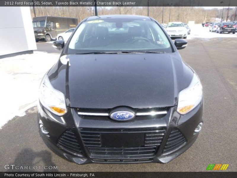 Tuxedo Black Metallic / Charcoal Black Leather 2012 Ford Focus SEL Sedan