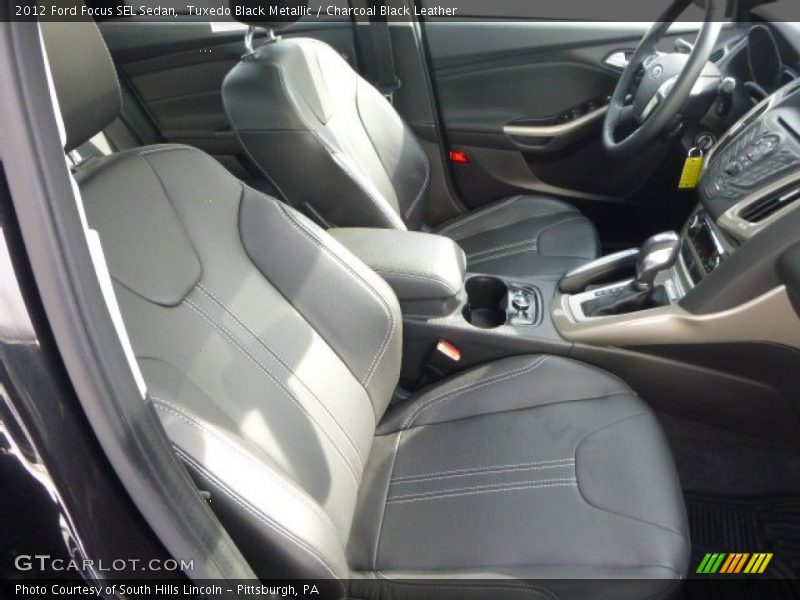 Tuxedo Black Metallic / Charcoal Black Leather 2012 Ford Focus SEL Sedan