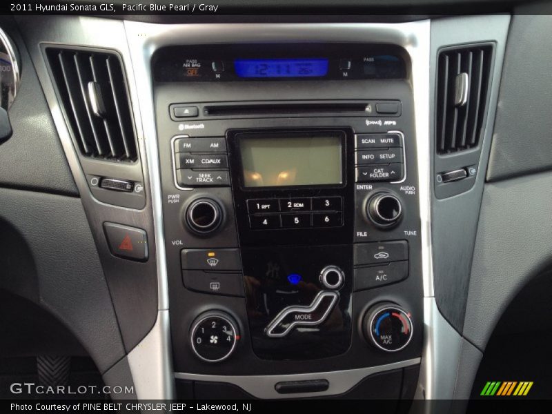Pacific Blue Pearl / Gray 2011 Hyundai Sonata GLS