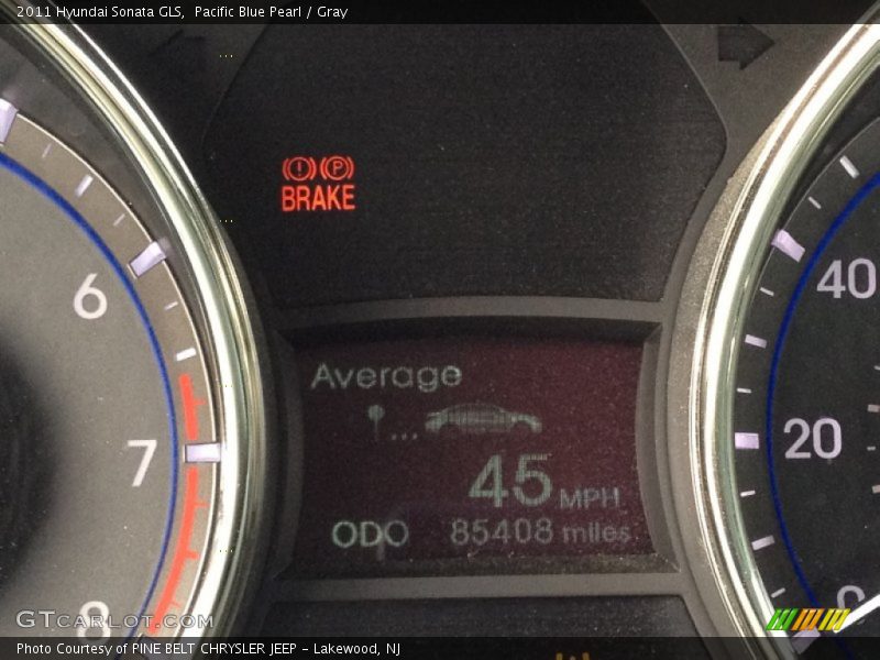 Pacific Blue Pearl / Gray 2011 Hyundai Sonata GLS