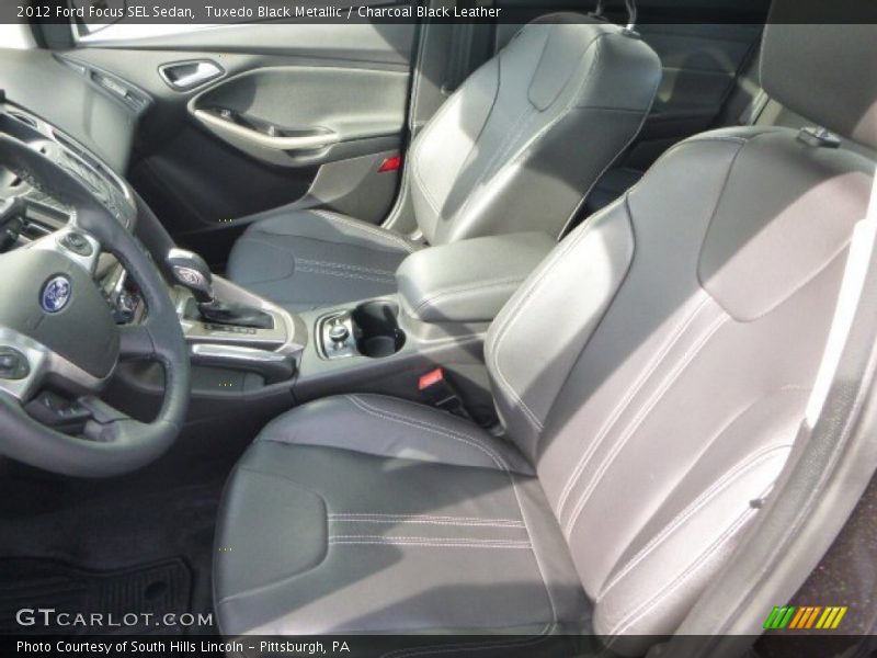 Tuxedo Black Metallic / Charcoal Black Leather 2012 Ford Focus SEL Sedan