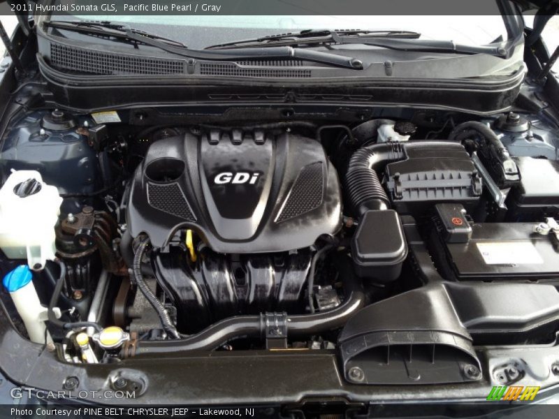 Pacific Blue Pearl / Gray 2011 Hyundai Sonata GLS