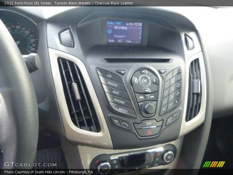 Tuxedo Black Metallic / Charcoal Black Leather 2012 Ford Focus SEL Sedan