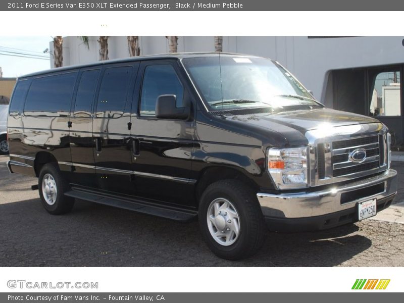 Black / Medium Pebble 2011 Ford E Series Van E350 XLT Extended Passenger