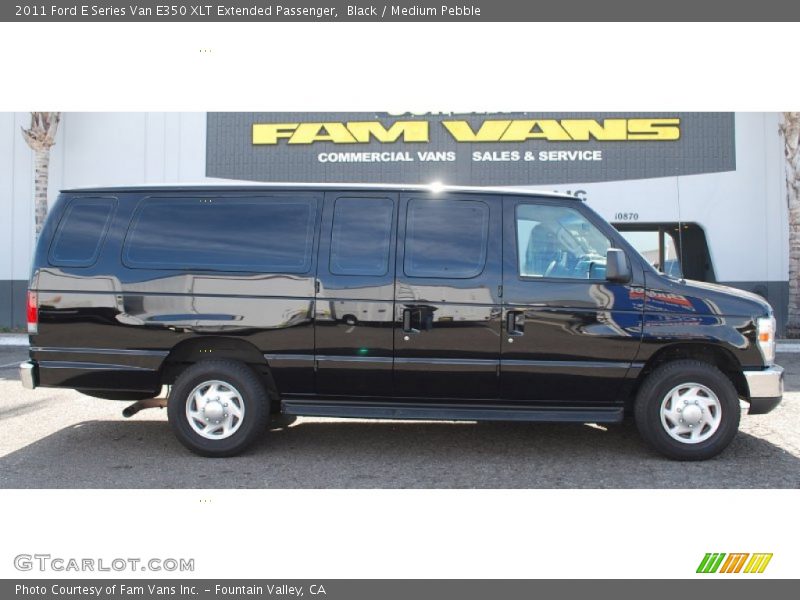 Black / Medium Pebble 2011 Ford E Series Van E350 XLT Extended Passenger