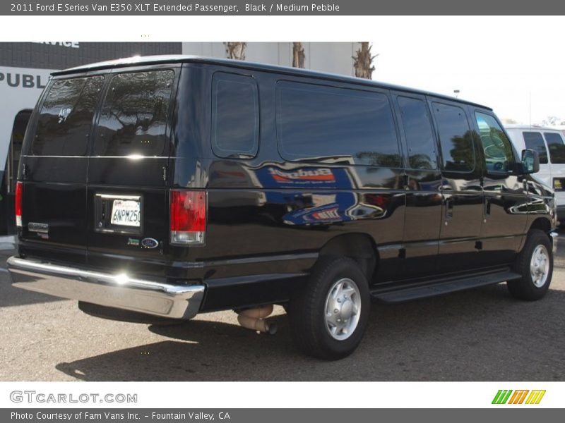Black / Medium Pebble 2011 Ford E Series Van E350 XLT Extended Passenger