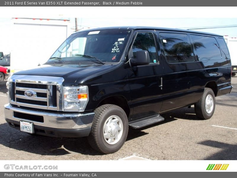Black / Medium Pebble 2011 Ford E Series Van E350 XLT Extended Passenger