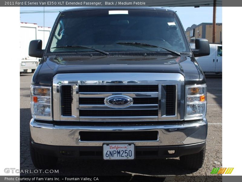 Black / Medium Pebble 2011 Ford E Series Van E350 XLT Extended Passenger