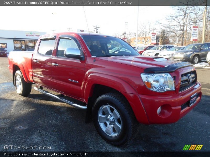 Radiant Red / Graphite Gray 2007 Toyota Tacoma V6 TRD Sport Double Cab 4x4