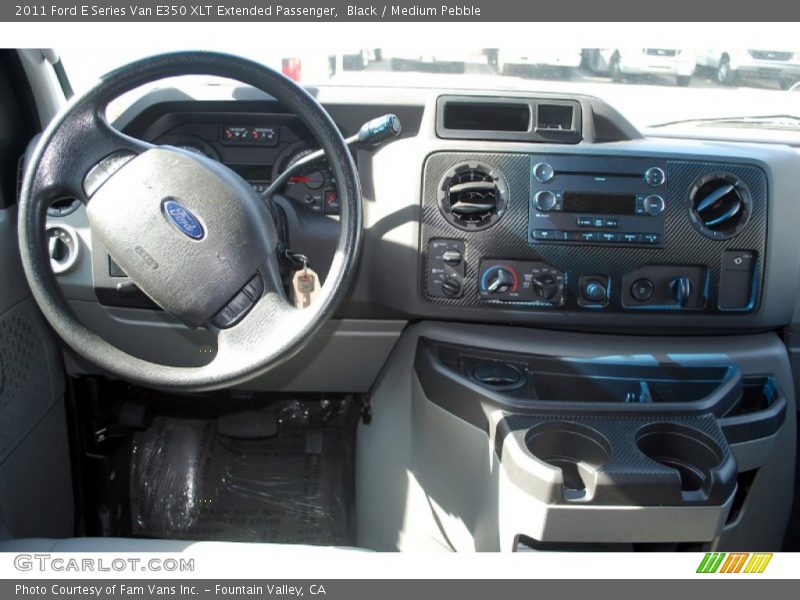 Black / Medium Pebble 2011 Ford E Series Van E350 XLT Extended Passenger