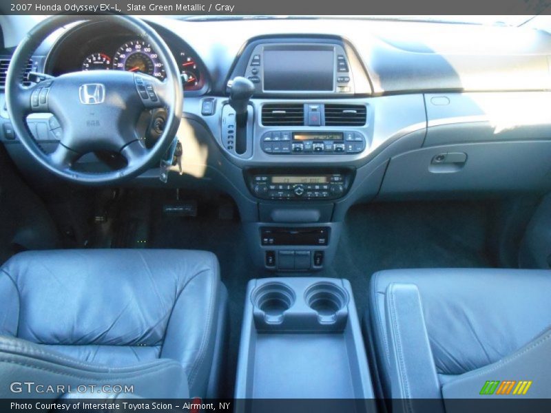 Slate Green Metallic / Gray 2007 Honda Odyssey EX-L