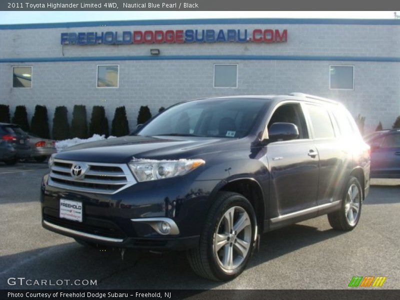 Nautical Blue Pearl / Black 2011 Toyota Highlander Limited 4WD