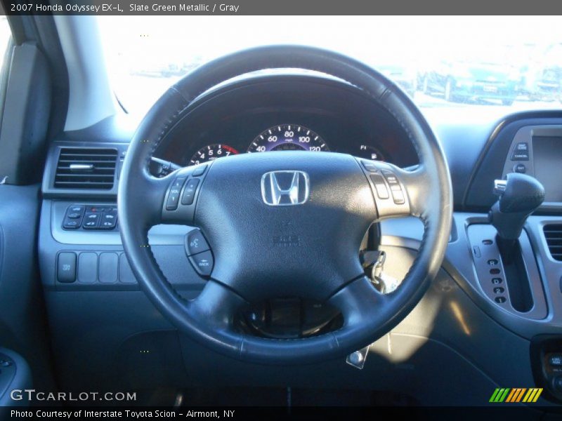 Slate Green Metallic / Gray 2007 Honda Odyssey EX-L