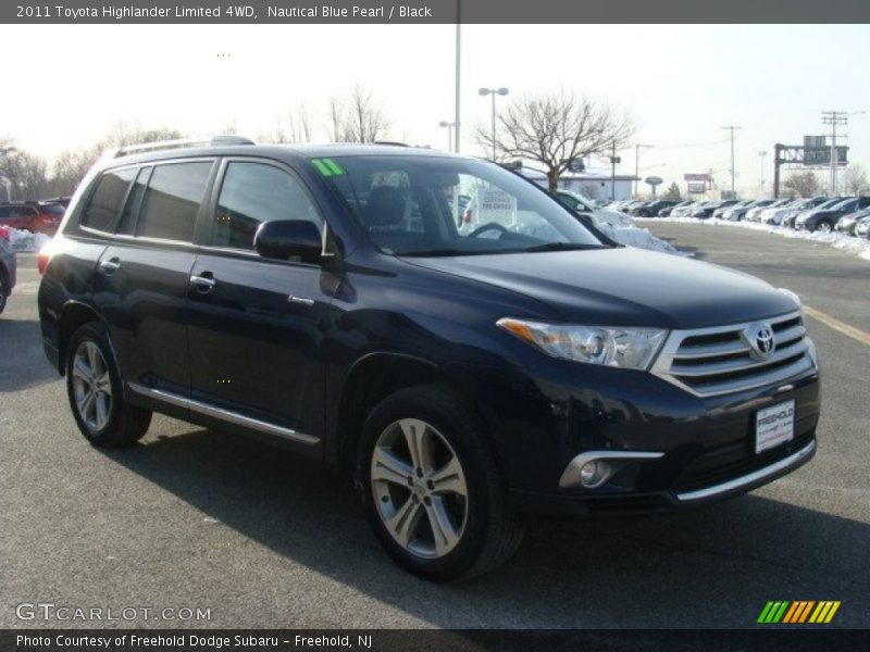 Nautical Blue Pearl / Black 2011 Toyota Highlander Limited 4WD