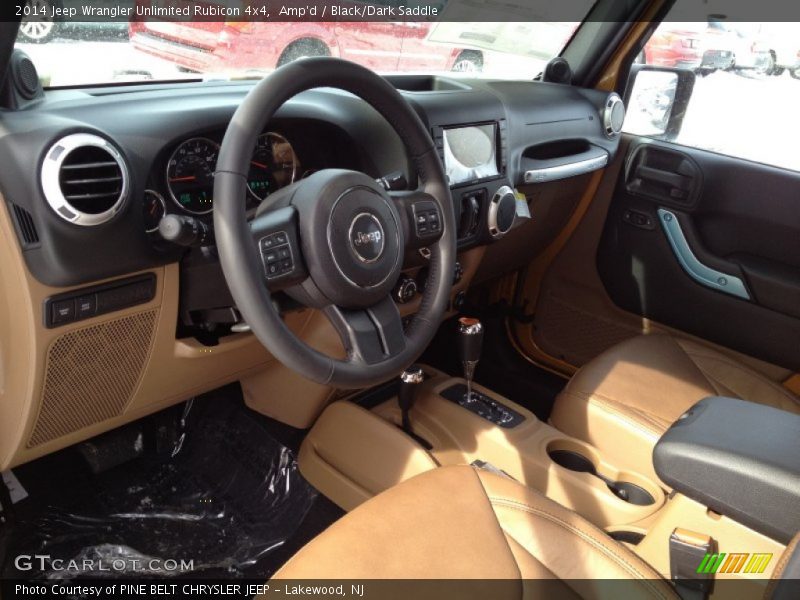 Amp'd / Black/Dark Saddle 2014 Jeep Wrangler Unlimited Rubicon 4x4