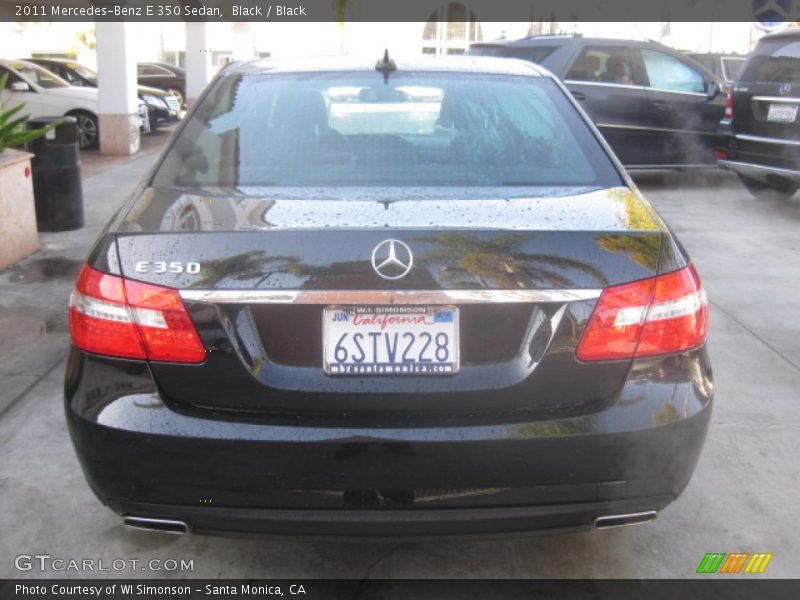 Black / Black 2011 Mercedes-Benz E 350 Sedan