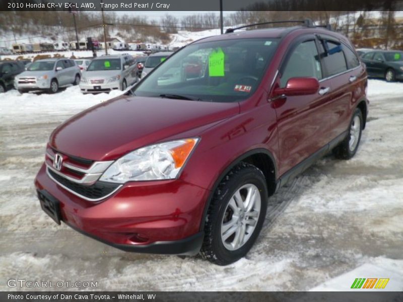 Tango Red Pearl / Gray 2010 Honda CR-V EX-L AWD